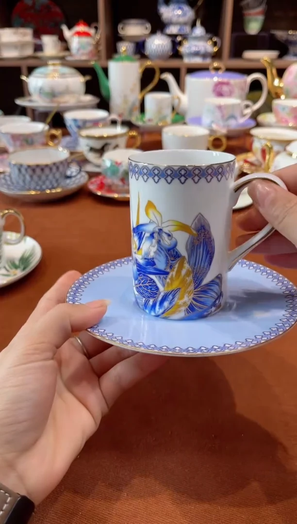 【闪购商品】瓷片蓝宇杯碟······