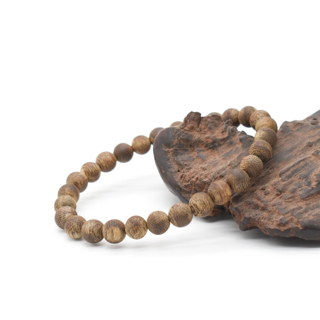 【尖峰岭】天然野虫漏0.6圆珠单圈手串海南沉香多样性发一