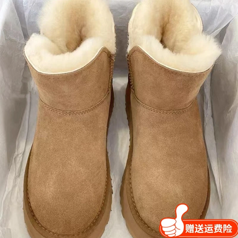 新款牌35-43大码女鞋棉鞋雪地靴防滑厚底保暖鞋女加绒加厚棉靴