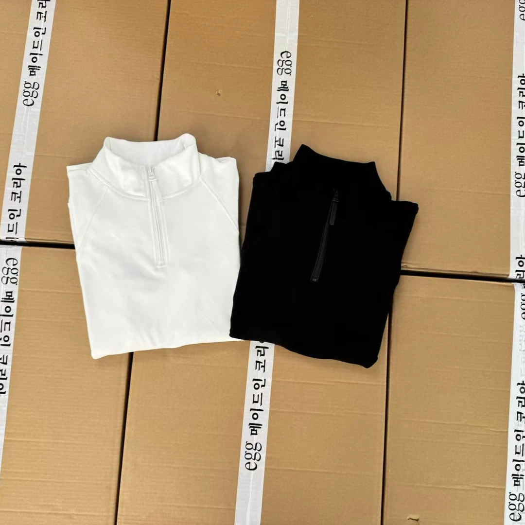 【嘻嘻家】韩系半拉链打底衫27098