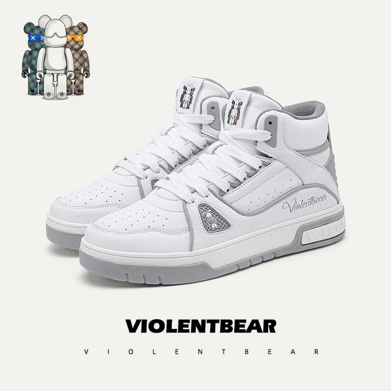 VIOLENTBEAR/暴力熊高帮板鞋运动休闲百搭潮鞋ins情侣款5858