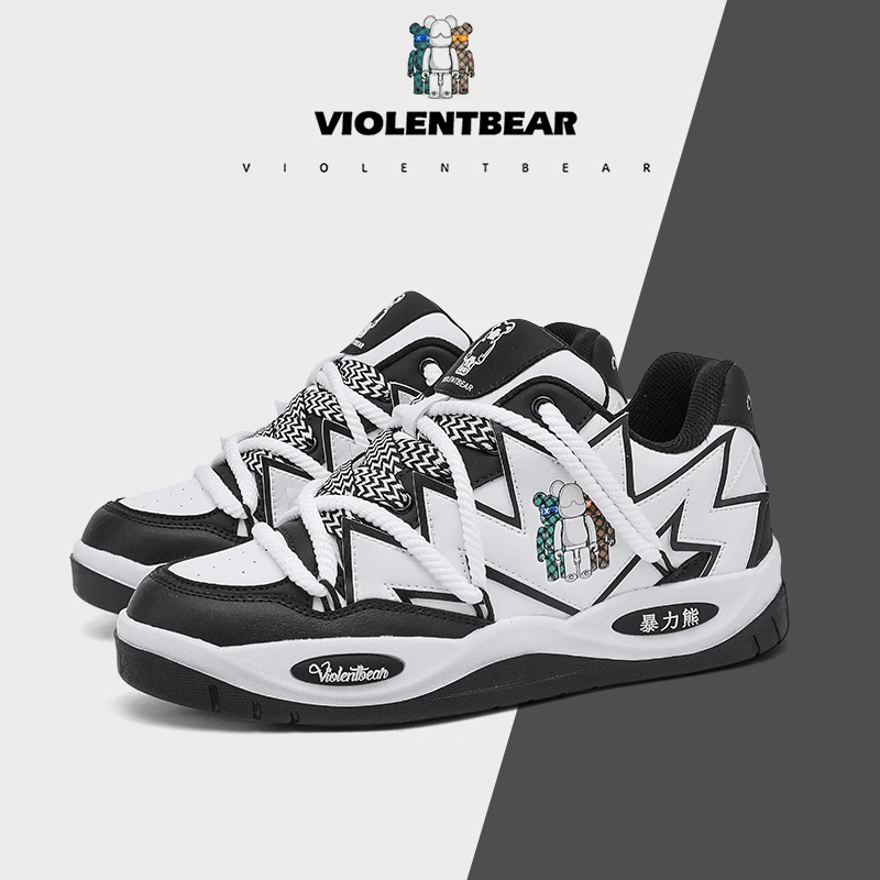 VIOLENTBEAR/暴力熊低帮新款时尚女鞋情侣百搭潮鞋休闲鞋908