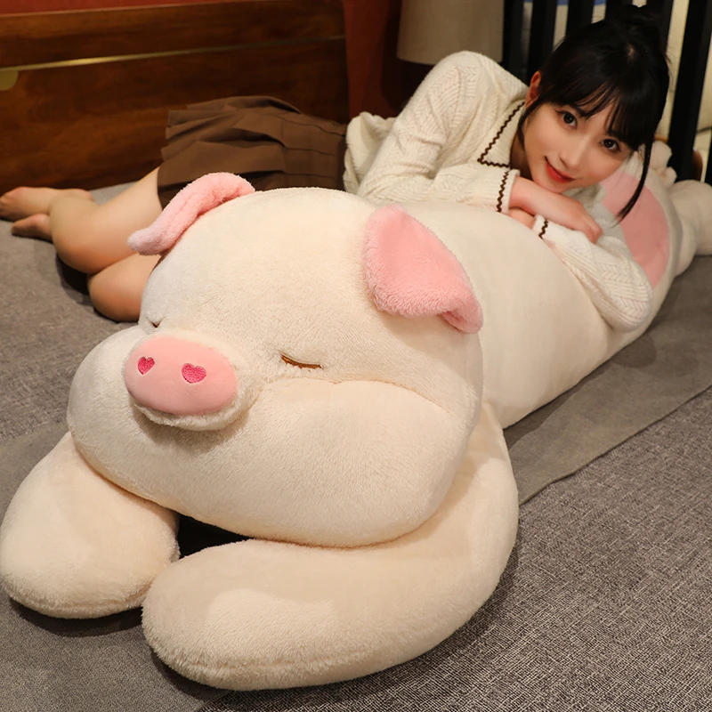 巨大号猪公仔抱枕男女孩睡觉布娃娃可爱趴趴小猪玩偶毛绒玩具礼物