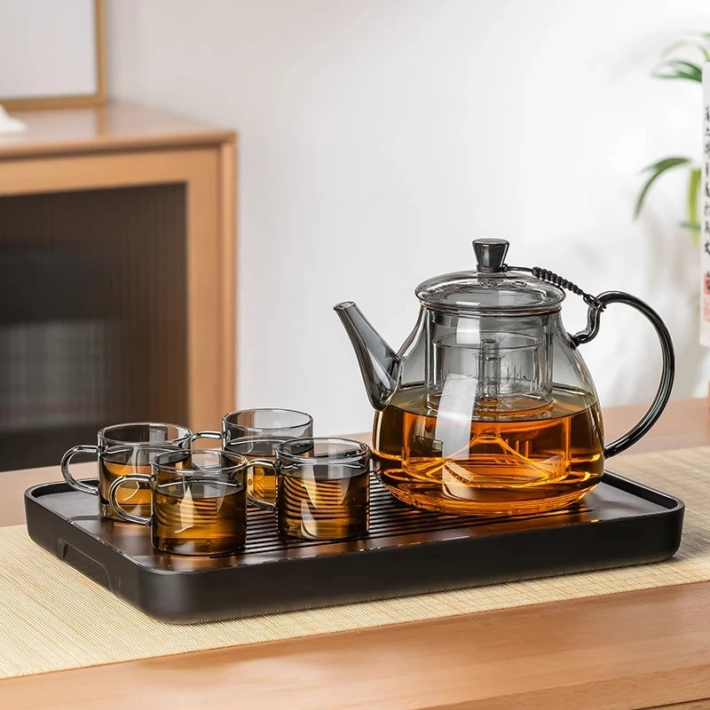 电陶炉耐热玻璃蒸茶壶煮茶器蒸汽煮茶烧水泡茶壶家用耐高温长嘴壶