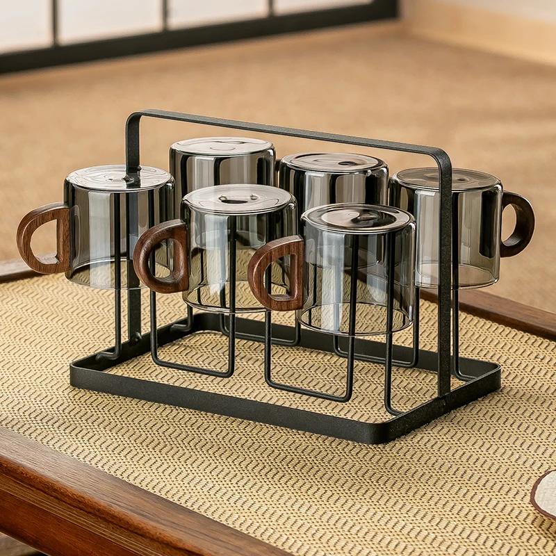 中式高档玻璃品茗小茶杯主人杯功夫茶杯套装6只精致喝茶杯子茶具