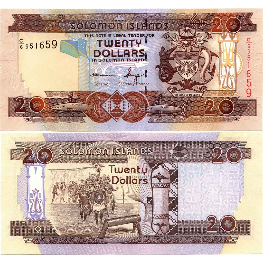 所罗门20元全新UNC纸币老纸钞外国钱币收藏