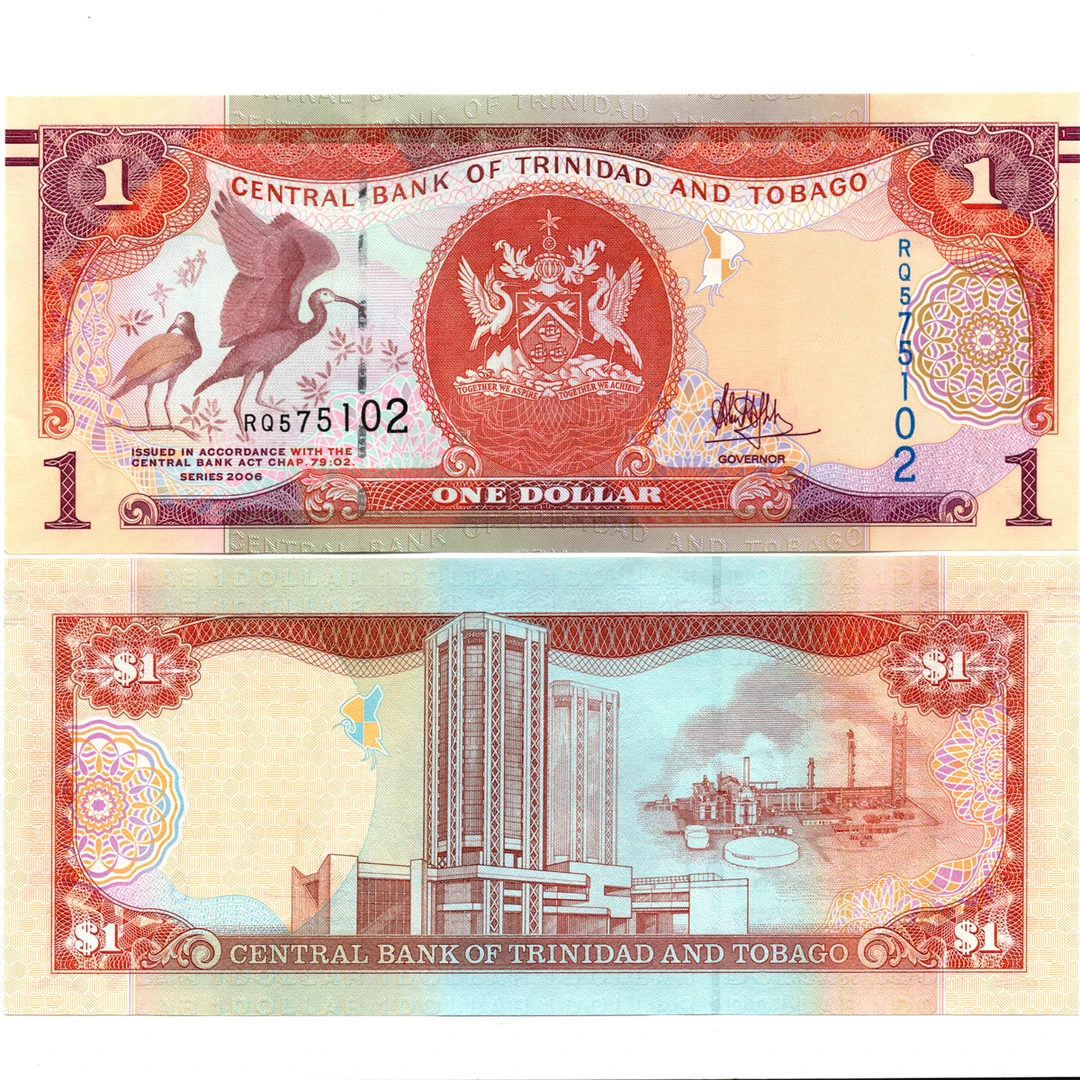 特立尼达和多巴哥1圆新UNC纸币老纸钞外国钱币收藏
