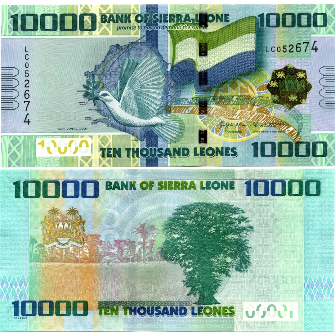 塞拉利昂10000利昂全新UNC纸币老纸钞外国钱币收藏