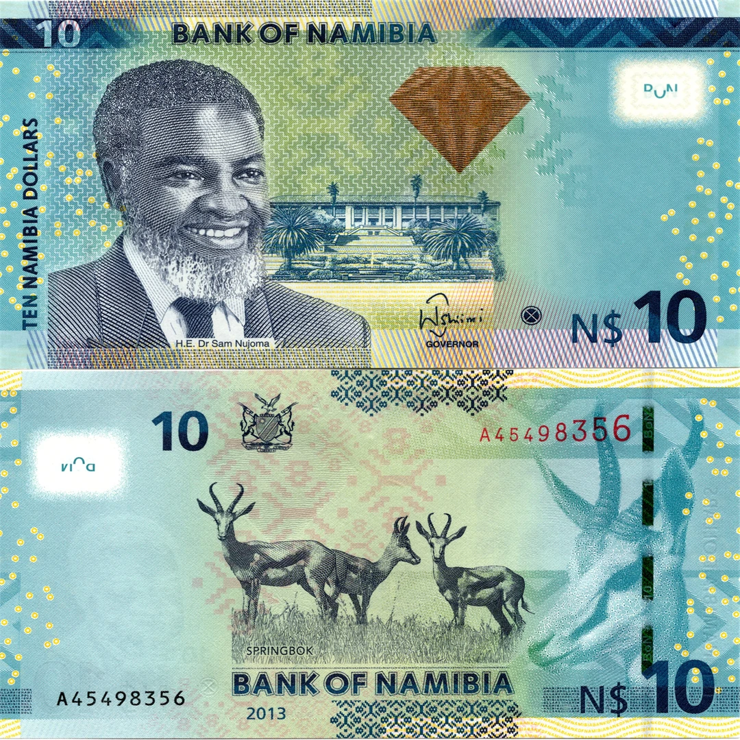 纳米比亚10元全新UNC纸币老纸钞外国钱币收藏