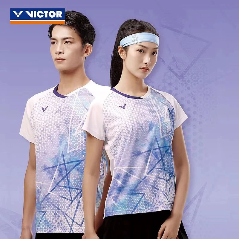 VICTOR/威克多胜利羽毛球服男女T恤大赛服运动短袖T41001TD速干
