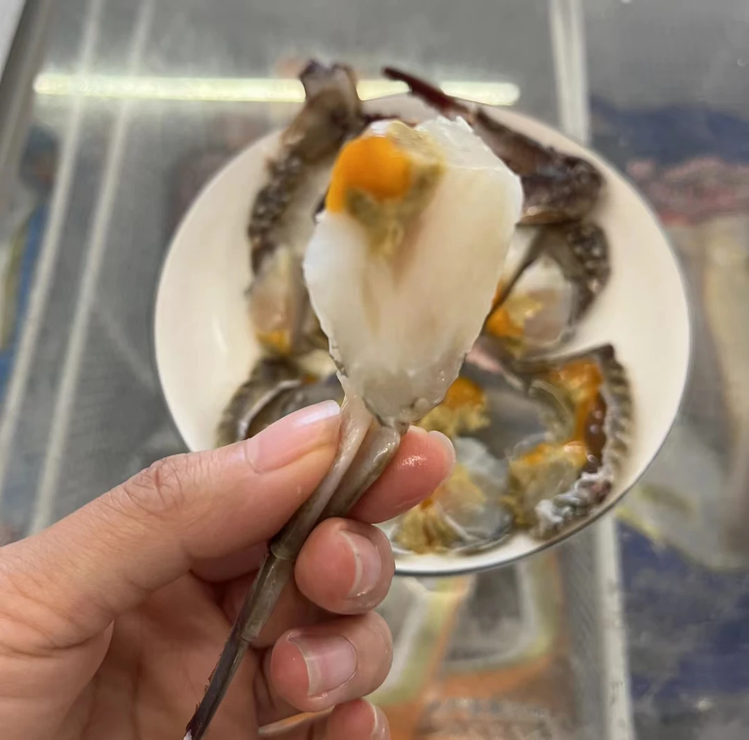 舟山咸淡红膏呛蟹3-4两/只 收到冷冻 顺丰