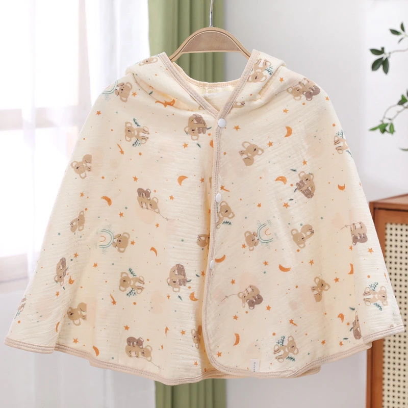 夹棉披风斗篷宝宝外出防风披肩外套秋冬