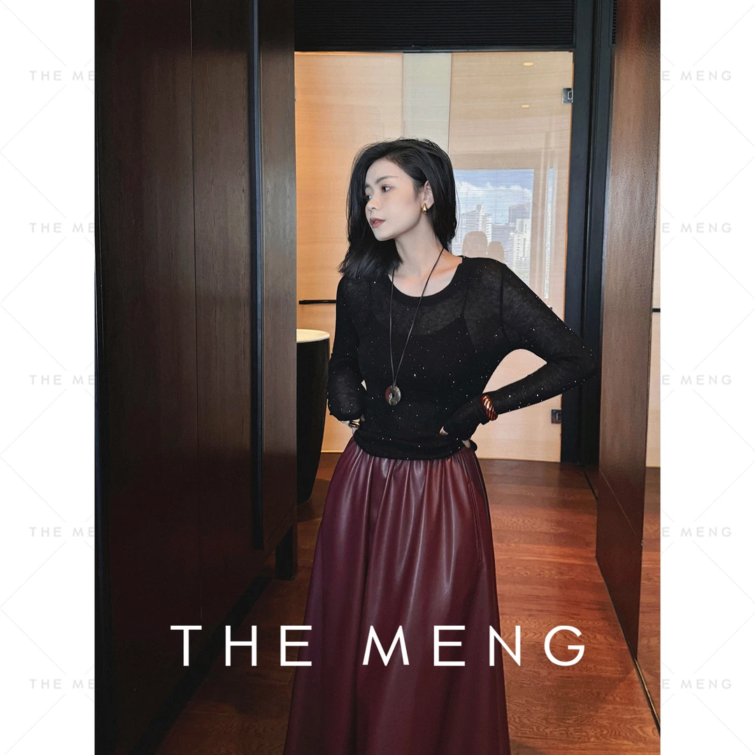 THE MENG【守恒】100绵羊纯色长袖毛针织衫#M243D0121