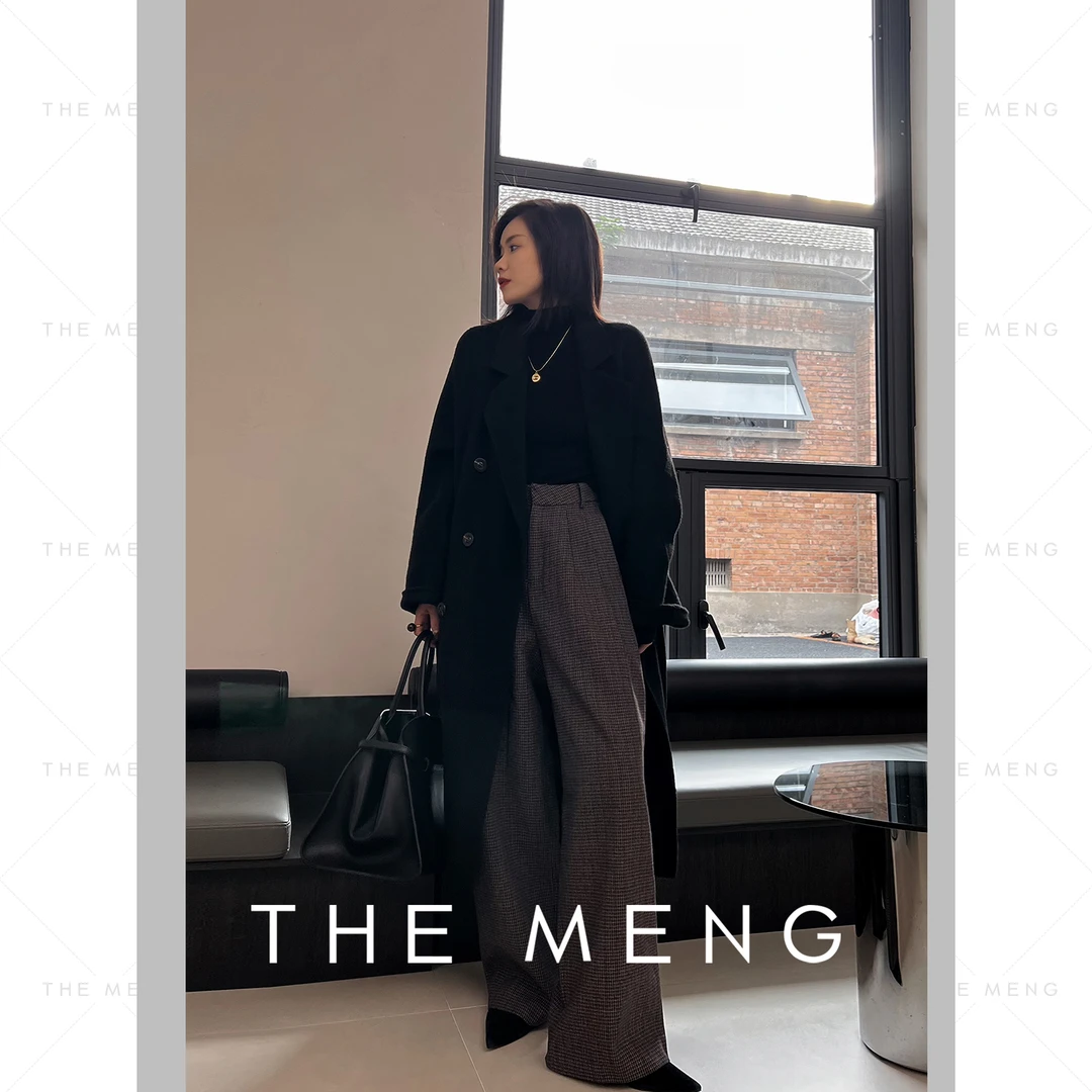 THE MENG【一眼万年】阿拉善王府骆驼绒通勤双面毛呢大衣#WZ4747