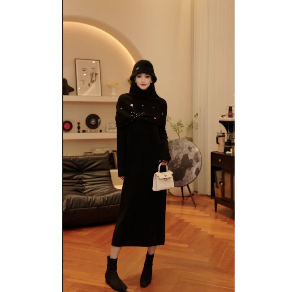 THE MENG【神秘-连衣裙】100绵羊毛设计师款连衣裙#M244G0043