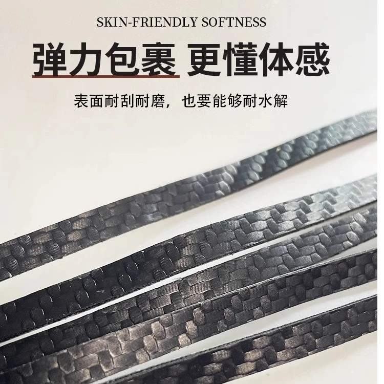 乒乓球拍PU碳纤维纹理护边防撞防磕碰超级耐用自粘底板蓝色黑色