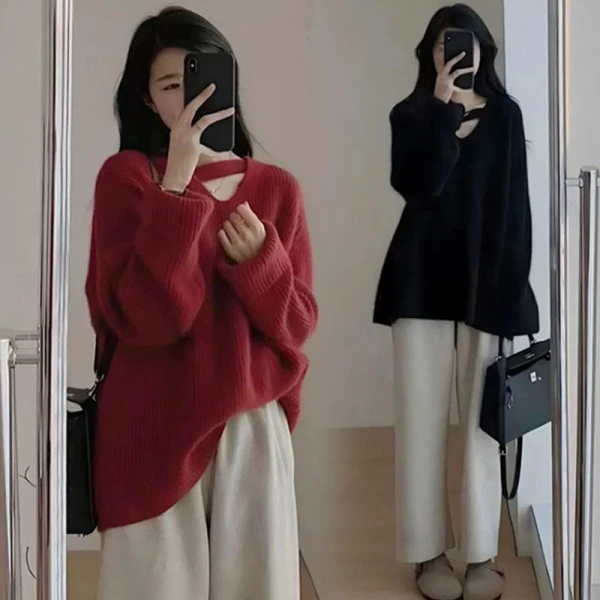孕妇装秋冬装上衣2023新款时尚小性感针织打底衫宽松孕妇毛衣冬季