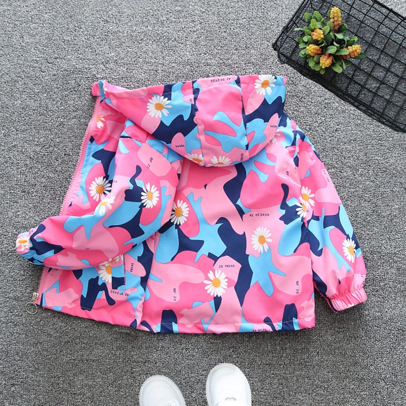 童装女童新款儿童春秋风衣外套女孩中大童开衫洋气夹克2024休闲装