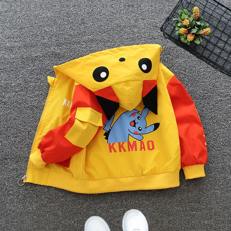 春秋装开衫薄款小童装2024新款男女童宝宝皮卡丘开衫可爱外套洋气