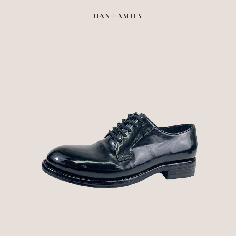 HAN FAMILY/大汉之家高端商务休闲男鞋意大利马臀皮固特异手工鞋