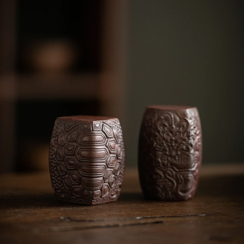 原矿紫砂盖置茶桌摆件茶玩可养功夫茶具茶配件