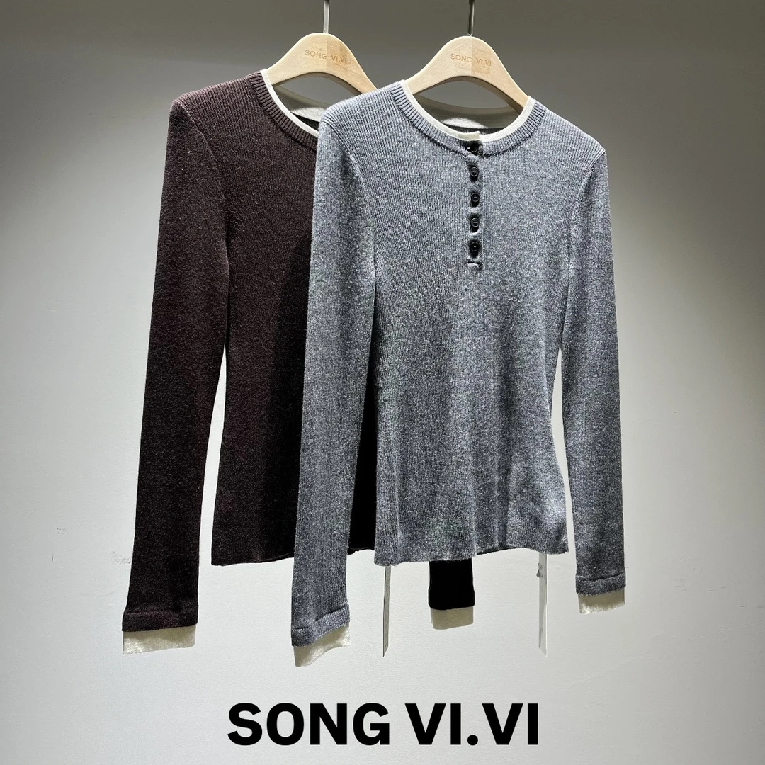 【极简内搭】长袖时尚休闲百搭修身灰色圆领秋冬长袖时尚休闲百搭