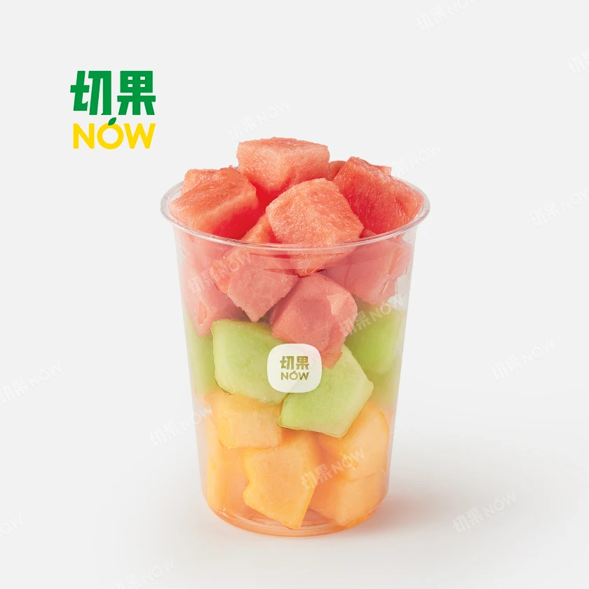 果切【一大杯】西瓜+哈密瓜+甜瓜.含桶约500g