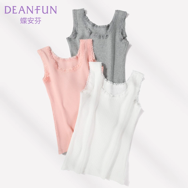 白色蕾丝吊带女背心螺纹打底衫内搭修身大码外穿夏季无袖上衣2025