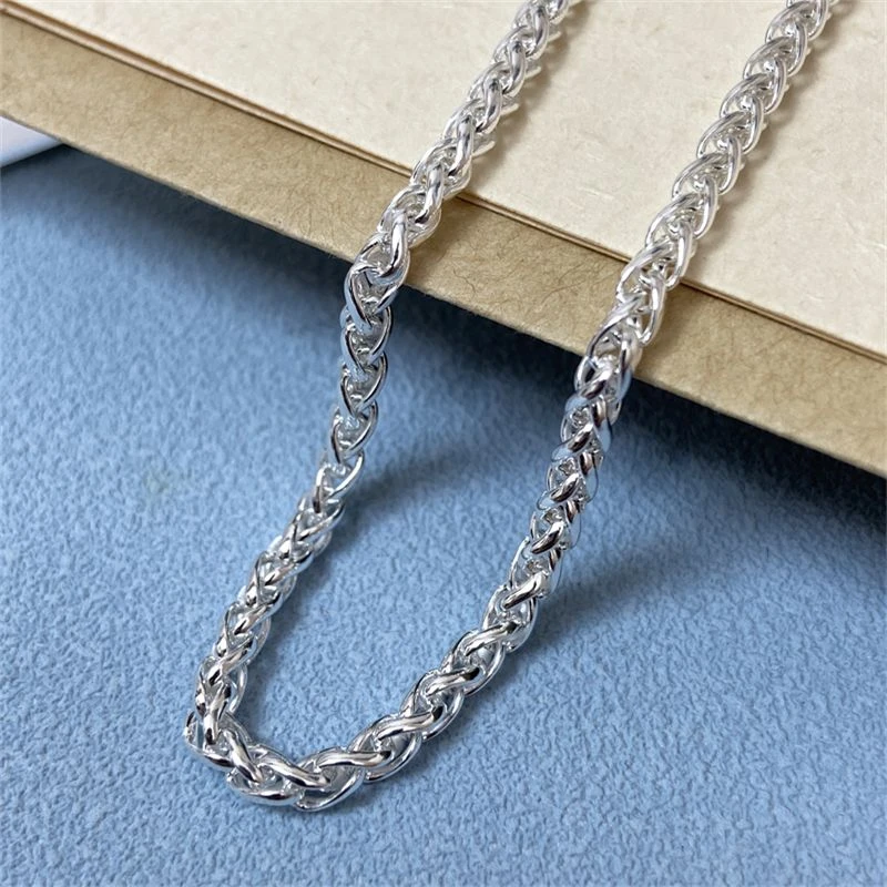 链子足银 999纯银男士蛇骨链肖邦链时尚个性简约嘻哈锁骨链潮流女