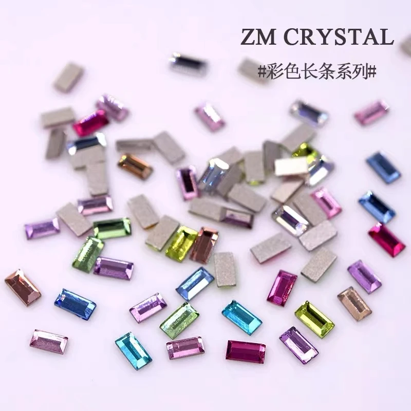 迷你号小长方2*4mm美甲马眼小正方菱形平底混装彩色异形钻异型钻