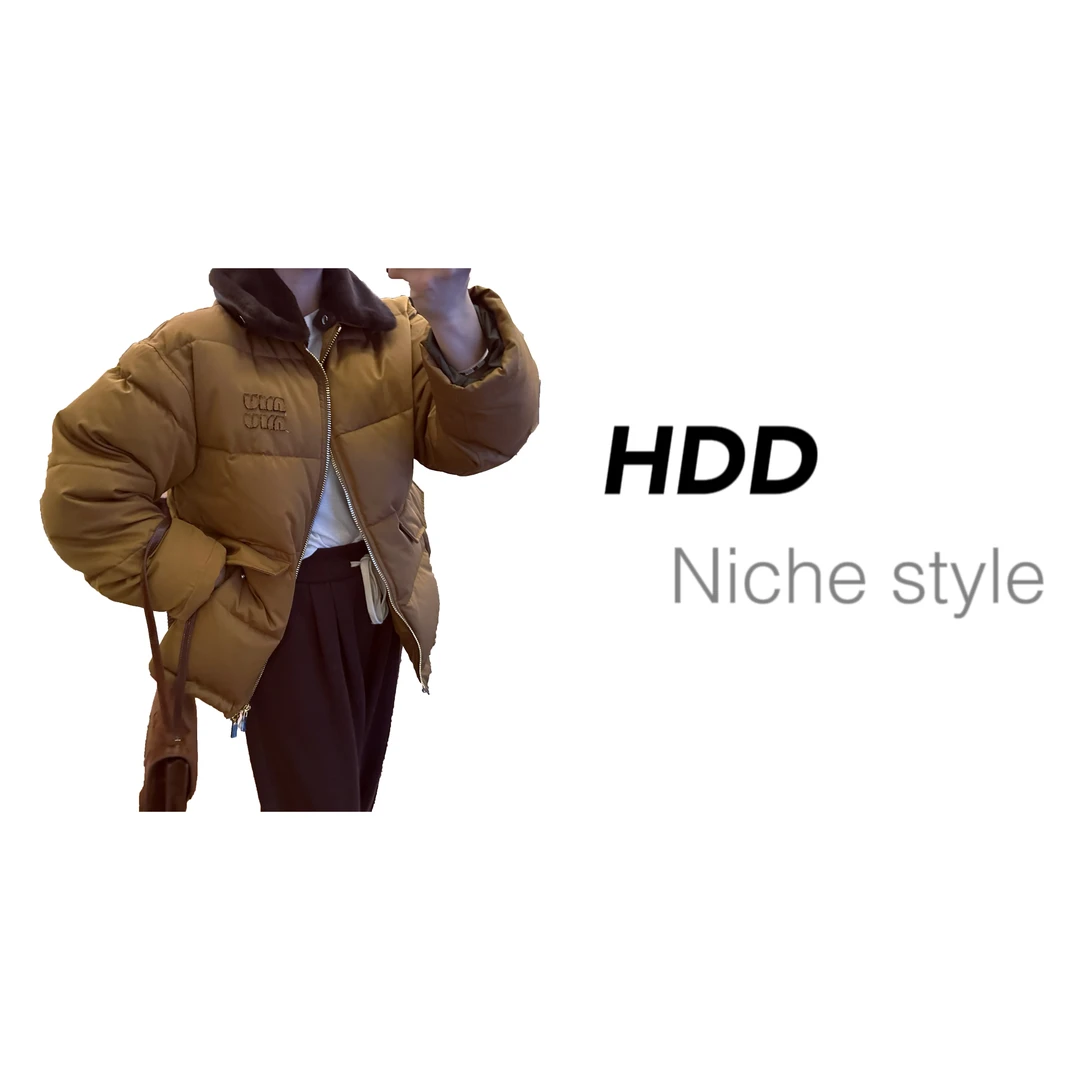 【HDD/侯點點】Y4263款冬季新款MU时尚气质毛领羽绒服(毛领可拆卸)