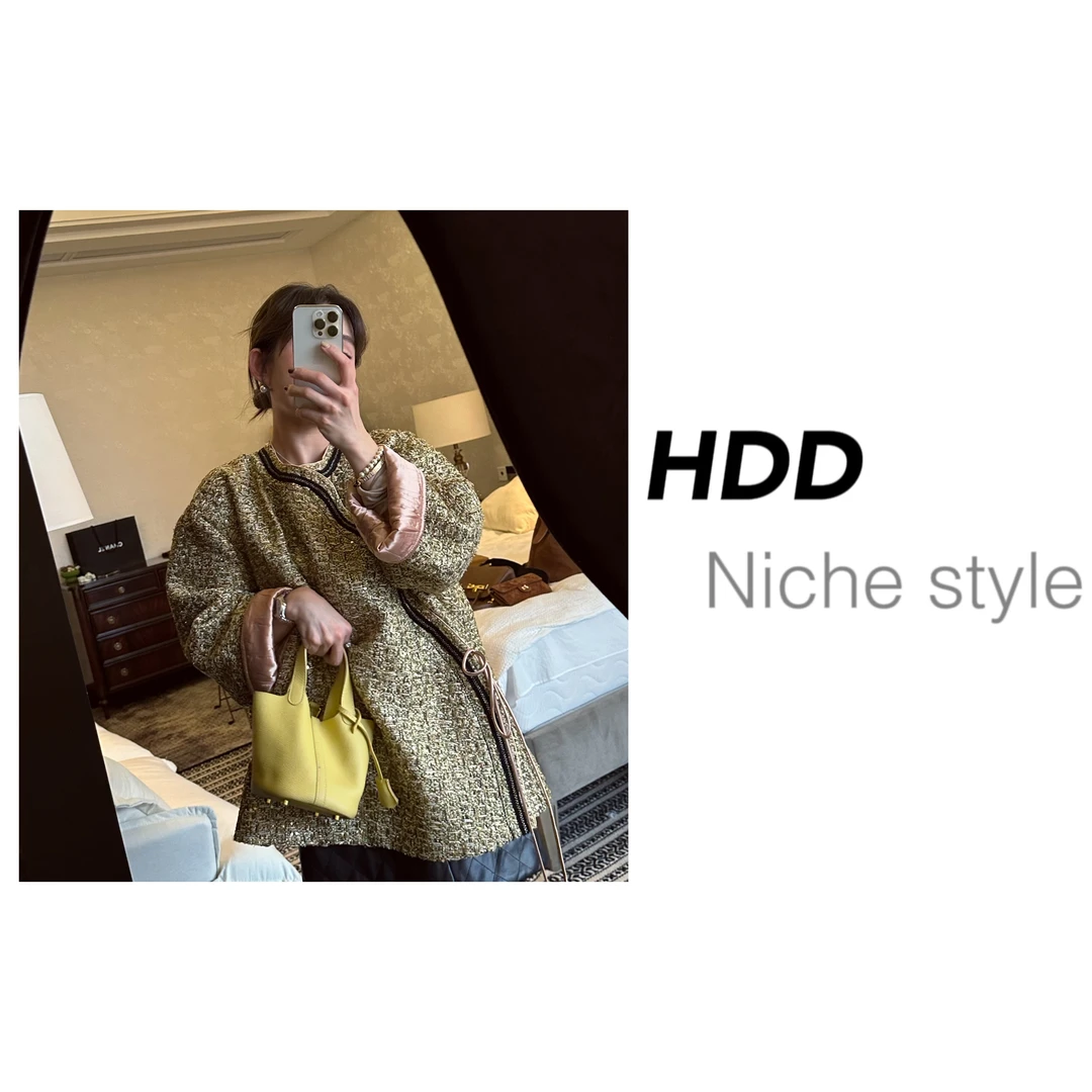 【HDD/侯點點】Y4587款国风编织香风气质时尚轻奢夹棉上衣女外套