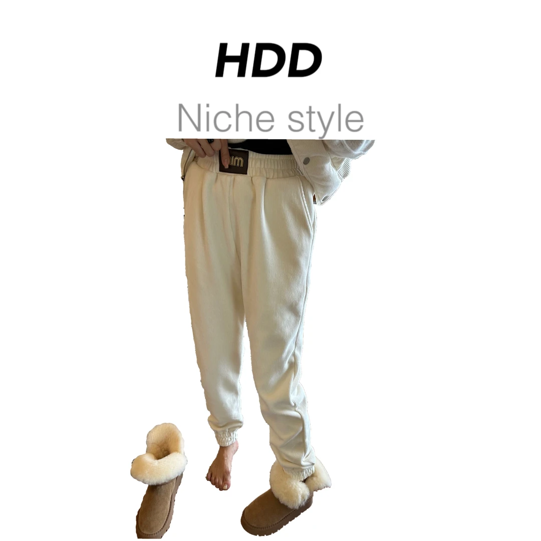 【HDD/侯點點】Y4179款秋季新款MU两色束脚显瘦百搭休闲裤