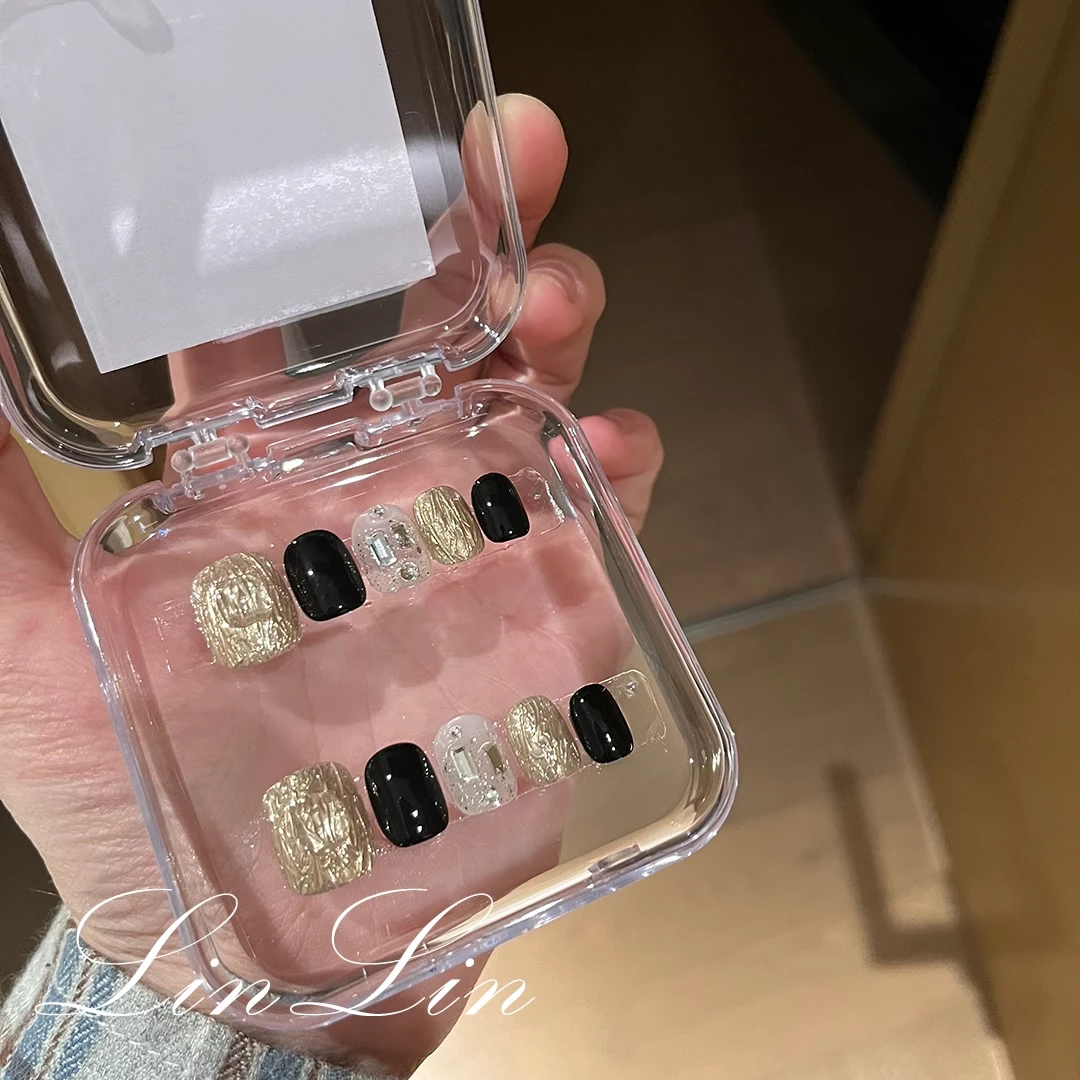 ScoLin【黎明】日式手工定制美甲ins小众可爱短款超短方圆穿戴甲