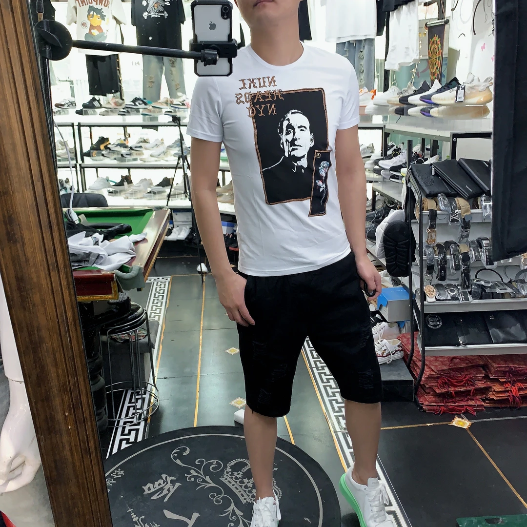 男士修身显瘦青少年休闲短袖T恤