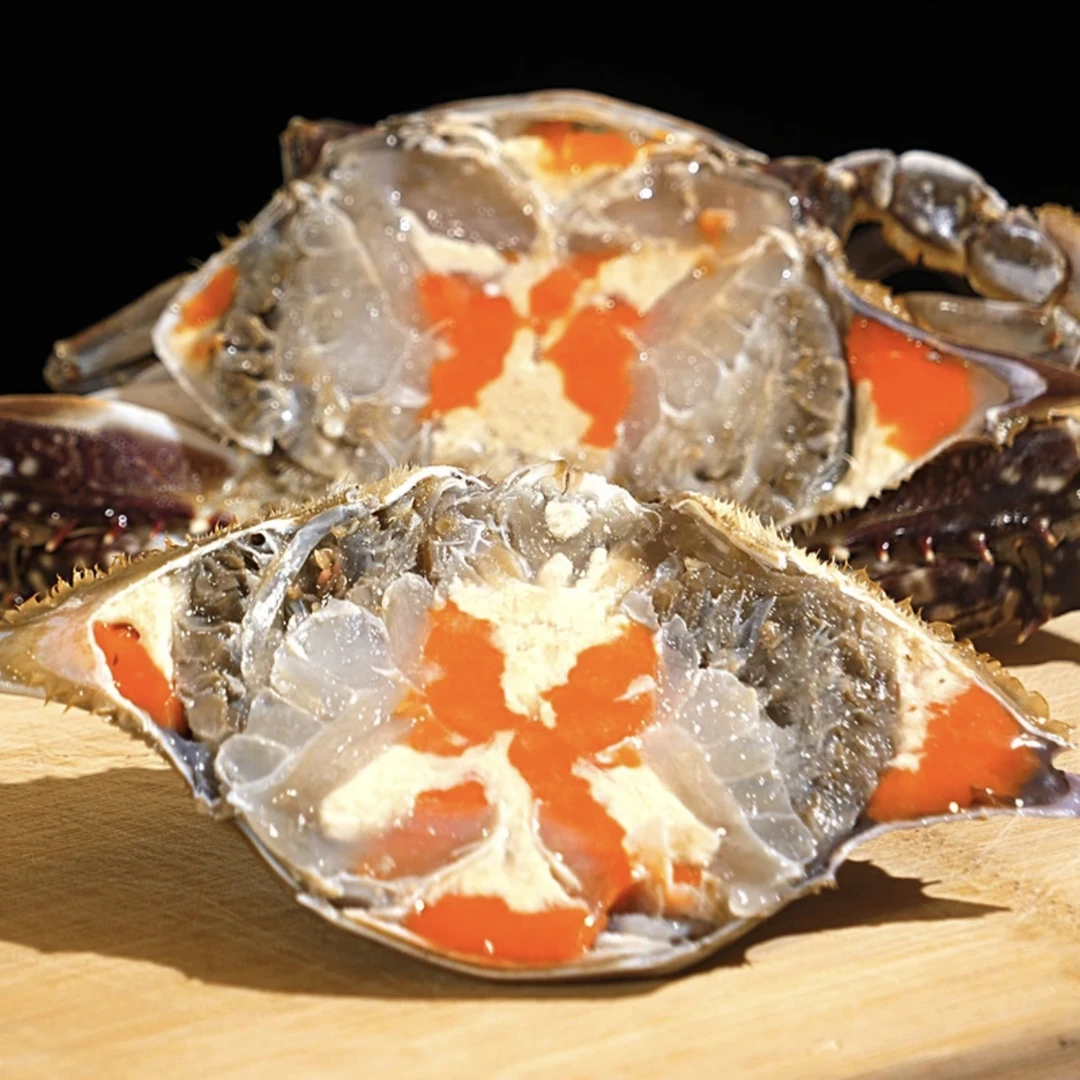 宁波舟山特产 红膏呛蟹 炝蟹红膏蟹，咸蟹，生腌蟹，江蟹生 顺丰包邮