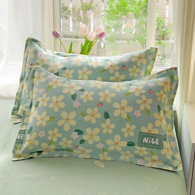 A201柔软有氧双层纱 磨毛枕套 四季通用  【按主播介绍为准】