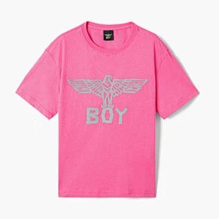 BOY童装男女童宽松休闲潮酷短袖T恤3M反光印花K01135