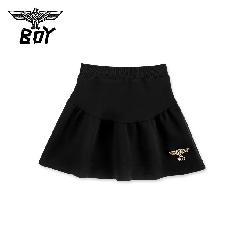 BOY童装女针织半身裙宽松A型拼接春季G18002