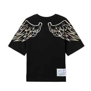 BOYJUNIORBOY童装圆领男女童夏季大logo短袖T后背大翅膀烫金