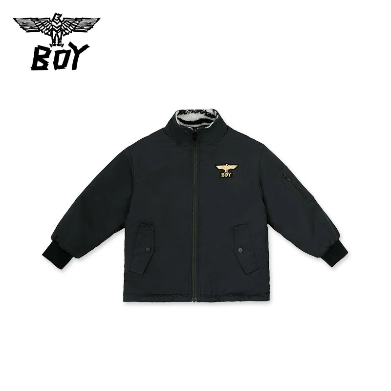 BOY童装男女童保暖两面穿加厚棉服潮酷外套K29005