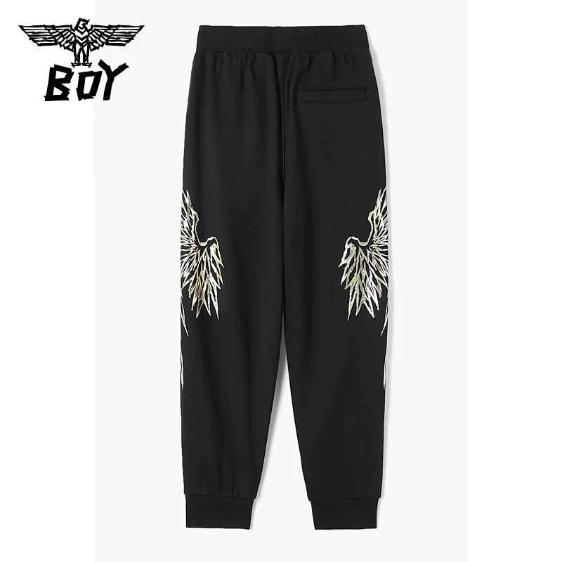 BOY童装 儿童薄款宽松运动长裤宽松百搭针织休闲裤秋季男童女童