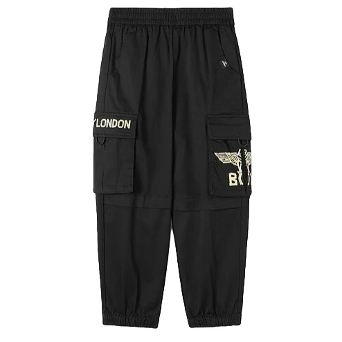 BOY童装男女童舒适潮酷工装长裤经典logo烫金印花K34534