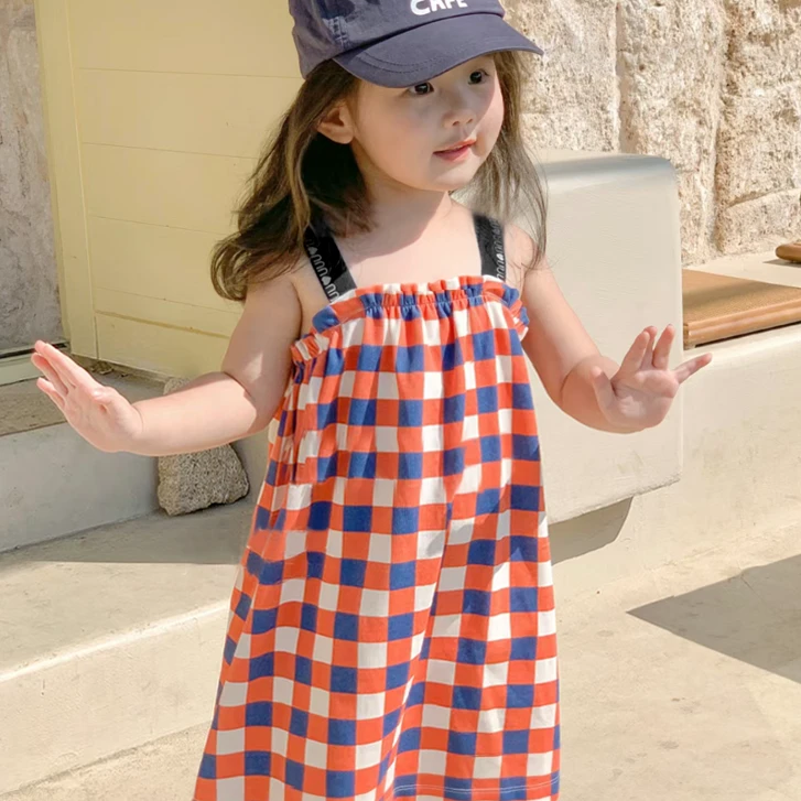 2024夏季新款女童背心裙连衣裙儿童吊带裙可爱公主裙洋气冰丝柔软