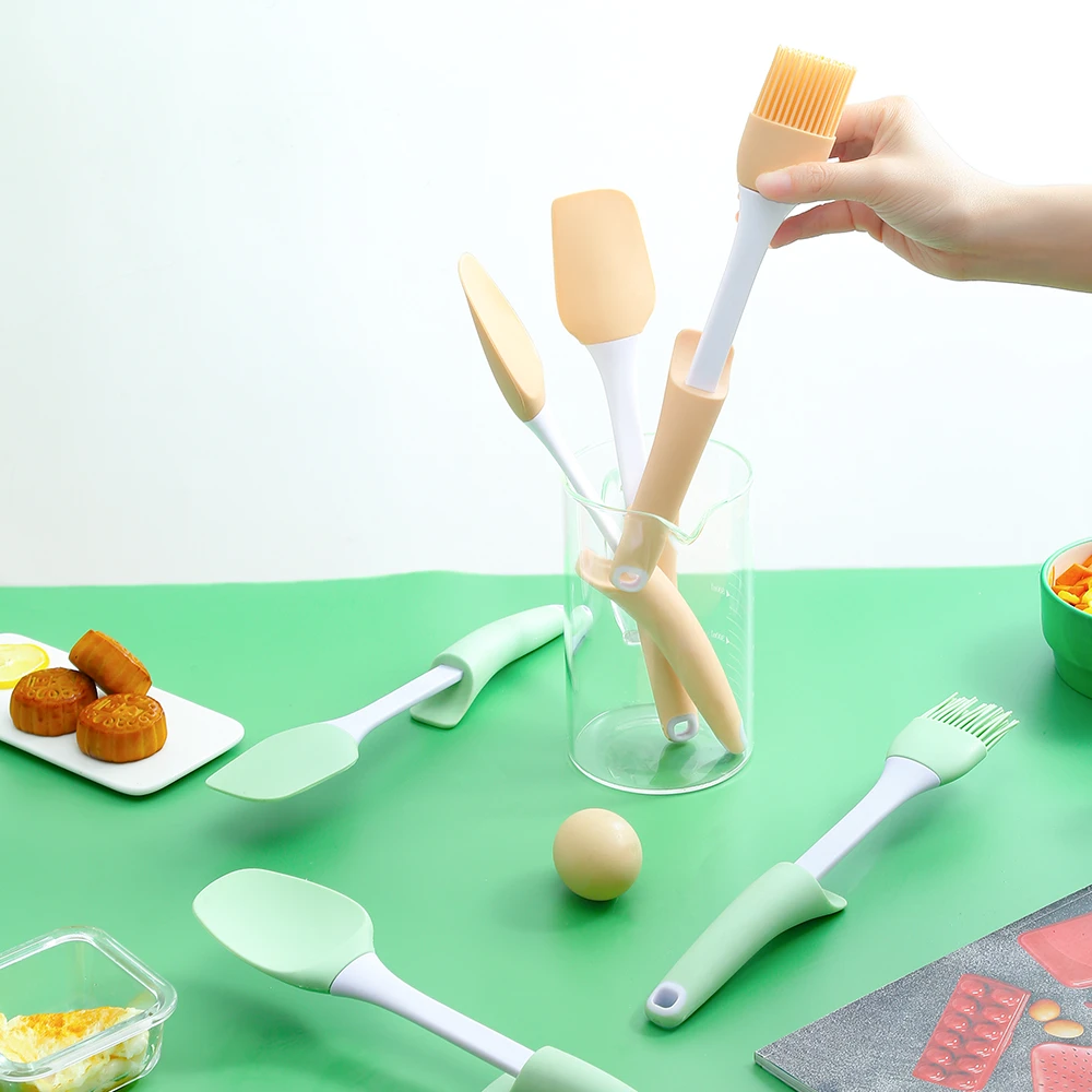 食品级硅胶刮刀油刷刮铲可立式家用耐高温烙饼烧烤烘培工具