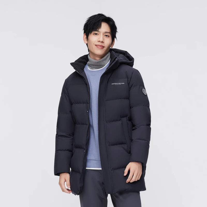 波司登冬季新款中长款经典时尚防风加厚保暖休闲中长款羽绒服外套