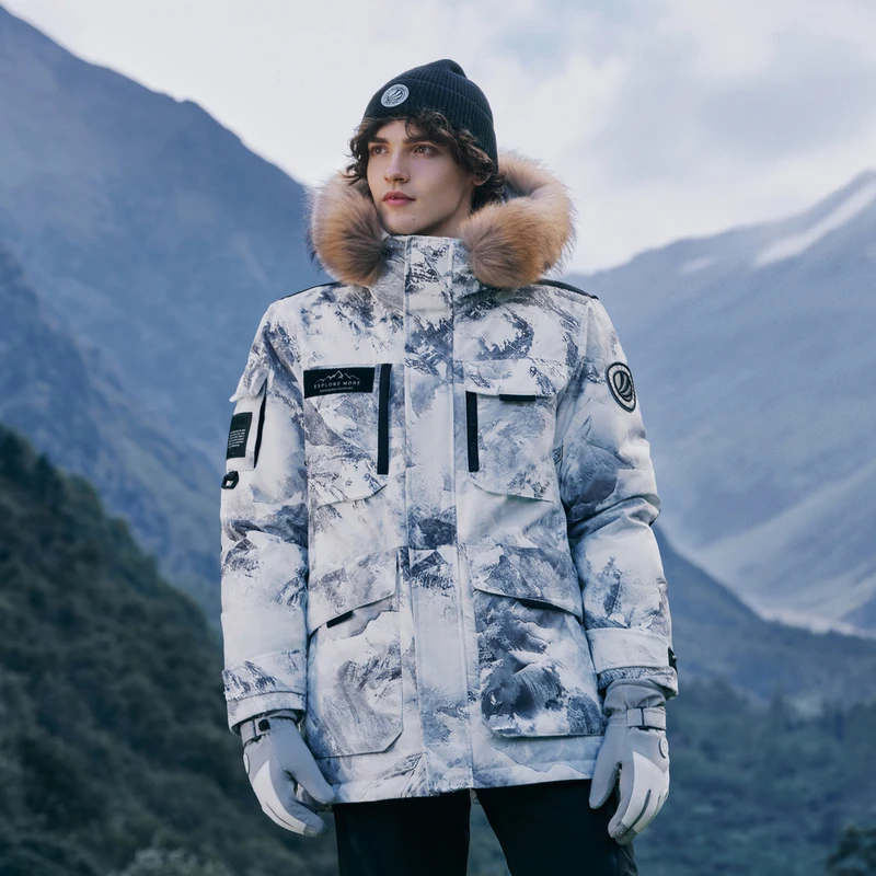 【极寒貉子毛】波司登新款冬季新户外连帽鹅绒加厚羽绒服情侣