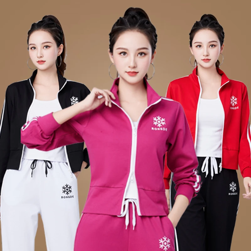 悦姿美特好看显年轻外套秋季双拉头时尚减龄休闲卫衣广场舞运动跳