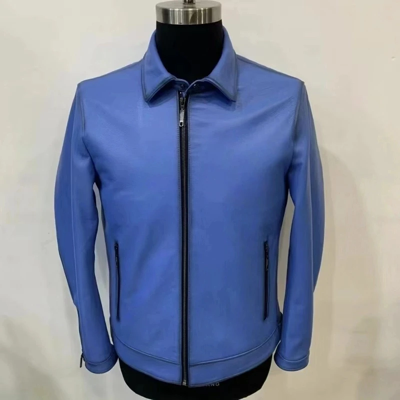 2325-男士山羊皮都市时尚皮衣外套