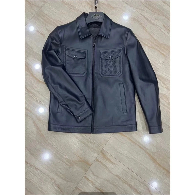 2332-男士雅斯特绵羊皮时尚百搭皮衣外套